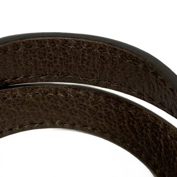 Auth GUCCI GG Supreme Drawstring Backpack 473872 Dark Brown Beige Yellow PVC - Picture 11 of 16